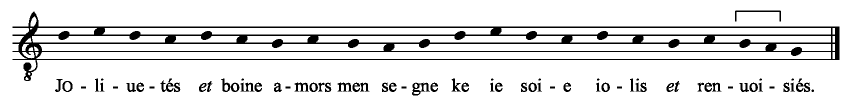 Refrain musical notation